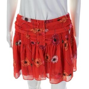 Camilla & Marc Mona Mini Skirt in Red Poppy EUC Size 6